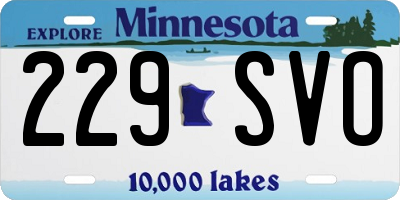 MN license plate 229SVO