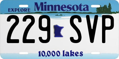 MN license plate 229SVP