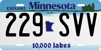 MN license plate 229SVV