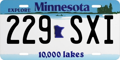 MN license plate 229SXI