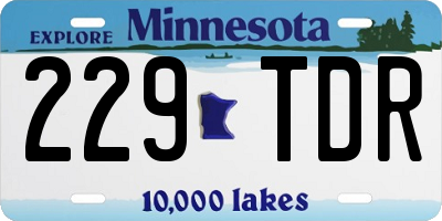 MN license plate 229TDR