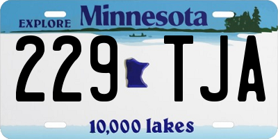 MN license plate 229TJA