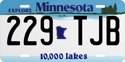 MN license plate 229TJB