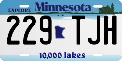 MN license plate 229TJH