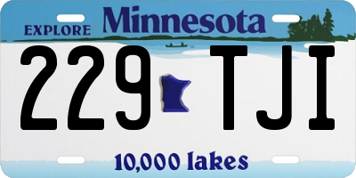 MN license plate 229TJI