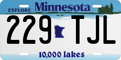 MN license plate 229TJL