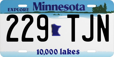 MN license plate 229TJN