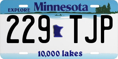 MN license plate 229TJP