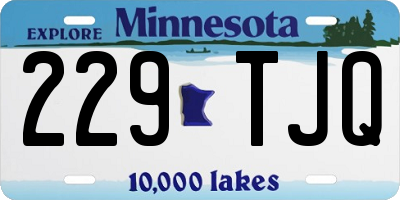 MN license plate 229TJQ