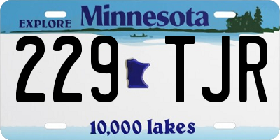 MN license plate 229TJR