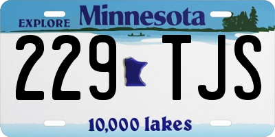 MN license plate 229TJS