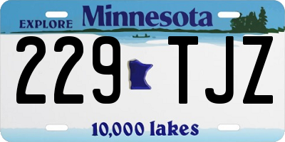 MN license plate 229TJZ