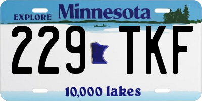 MN license plate 229TKF