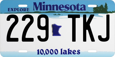 MN license plate 229TKJ