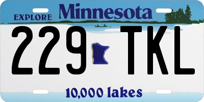 MN license plate 229TKL