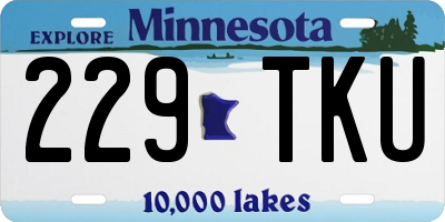 MN license plate 229TKU