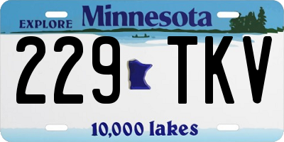 MN license plate 229TKV