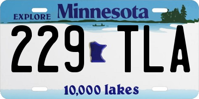 MN license plate 229TLA
