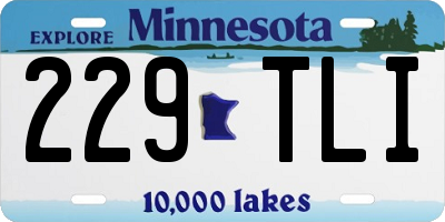 MN license plate 229TLI