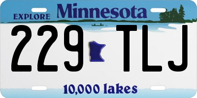 MN license plate 229TLJ