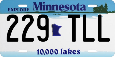 MN license plate 229TLL