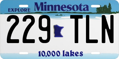 MN license plate 229TLN
