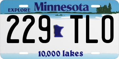MN license plate 229TLO