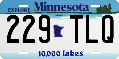 MN license plate 229TLQ