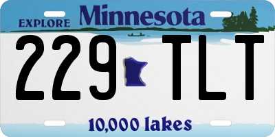 MN license plate 229TLT
