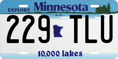 MN license plate 229TLU