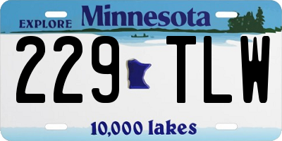 MN license plate 229TLW