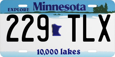 MN license plate 229TLX