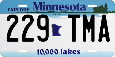 MN license plate 229TMA