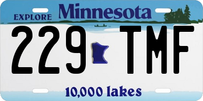 MN license plate 229TMF