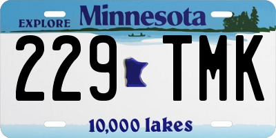 MN license plate 229TMK