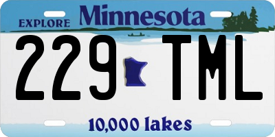 MN license plate 229TML