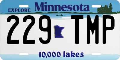 MN license plate 229TMP
