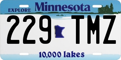 MN license plate 229TMZ