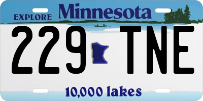 MN license plate 229TNE