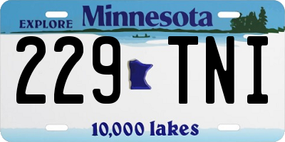 MN license plate 229TNI