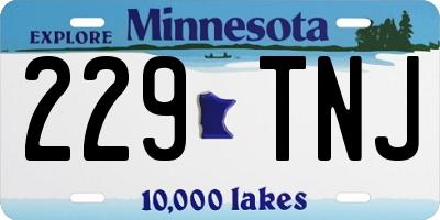 MN license plate 229TNJ