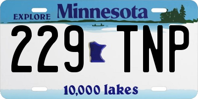 MN license plate 229TNP