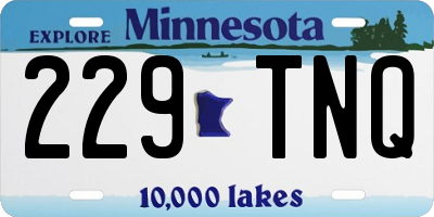 MN license plate 229TNQ