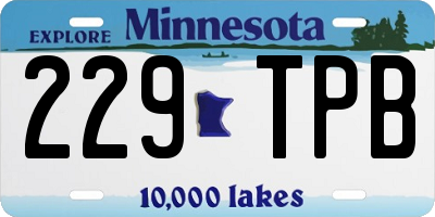 MN license plate 229TPB