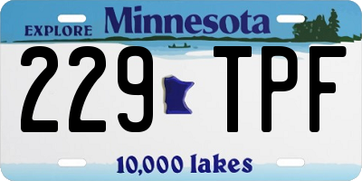 MN license plate 229TPF