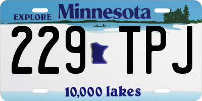 MN license plate 229TPJ