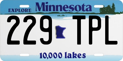 MN license plate 229TPL