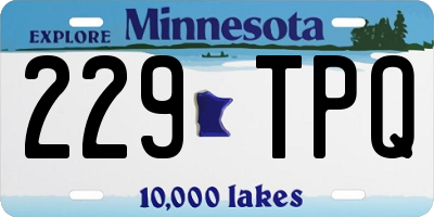 MN license plate 229TPQ