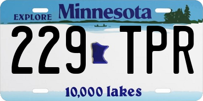 MN license plate 229TPR