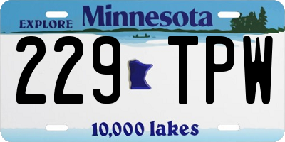 MN license plate 229TPW